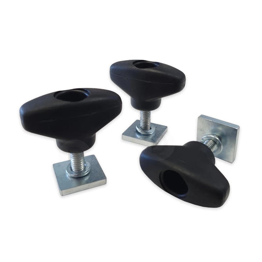 FabbriSetof320x20mmT-TrackAdaptorswithWingKnobsM6x25mm
