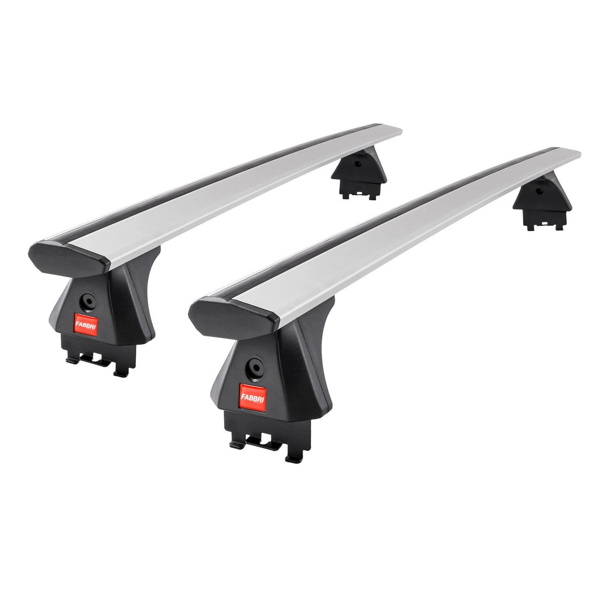 FabbriVivaSilverAluminiumRoofBarstofitToyotaRAV4Mk.52019-2025(ClosedRoofRailswithFixedPoints)