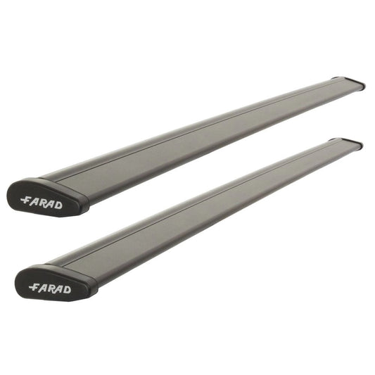 Farad100cmBlackAluminiumWingRoofBarsALU2100BLK-Pair