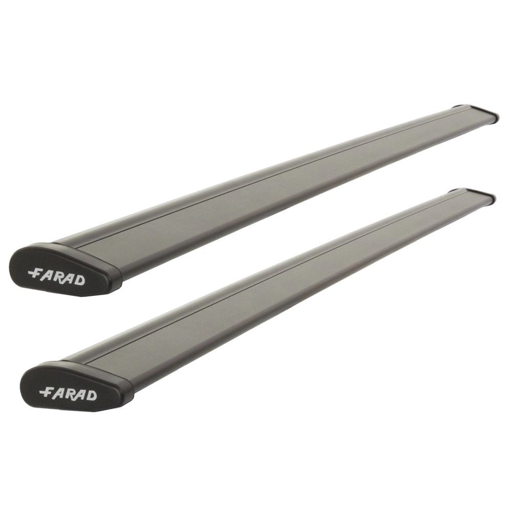 Farad120cmBlackAluminiumWingRoofBarsALU2120BLK-Pair