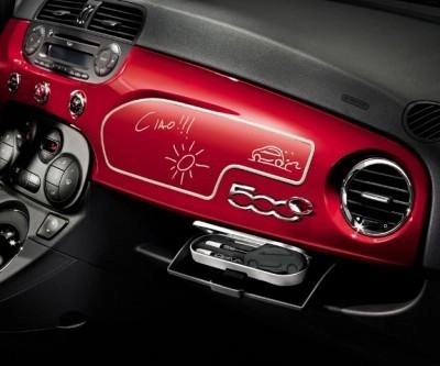 Fiat500WhiteBoard&PenSetforBlackDashboard2008-2015