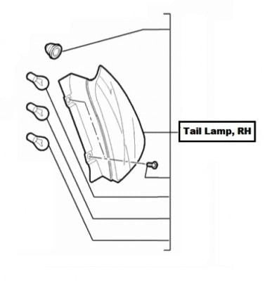 FiatTail500TailLampUnit,RearRH