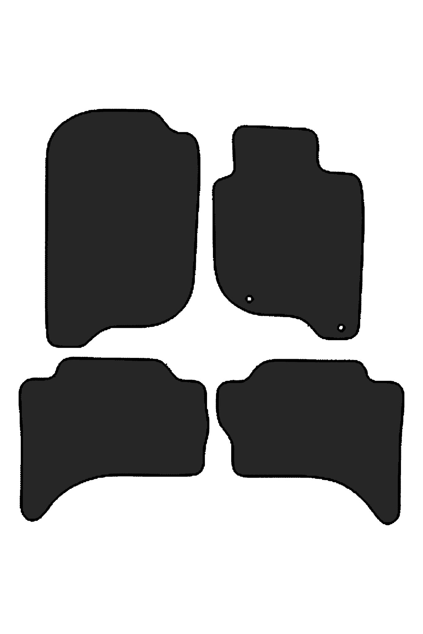 FitsMitsubishiL2002015+Front&RearRubberMats