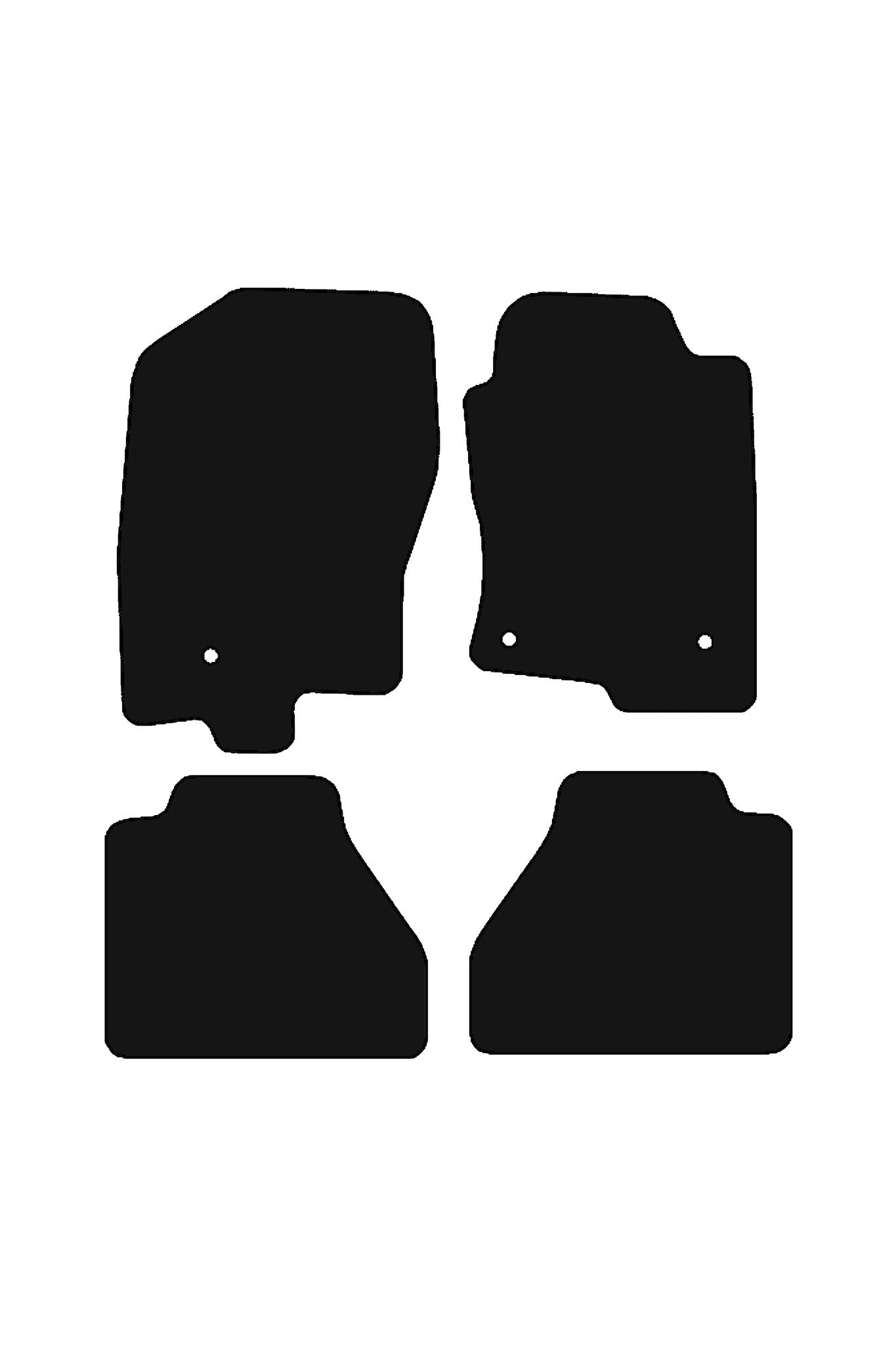 FitsNissanNavara2010-2016Front&RearRubberMats