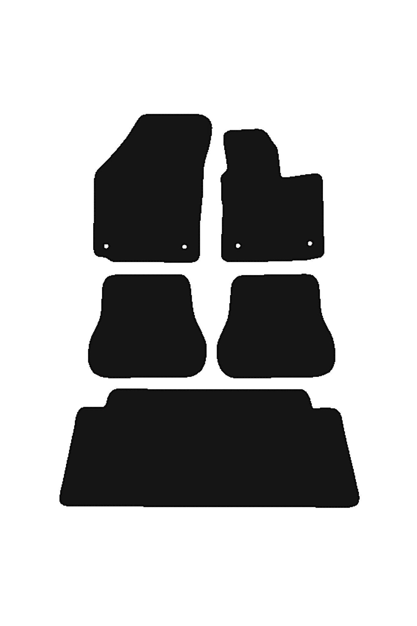 FitsVWVolkswagenCaddyMaxiLife2004-2021RubberMats