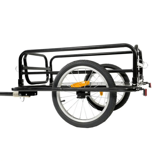 FoldingBikeTrailerWithUniversalHitchBicycleStorageTrolley