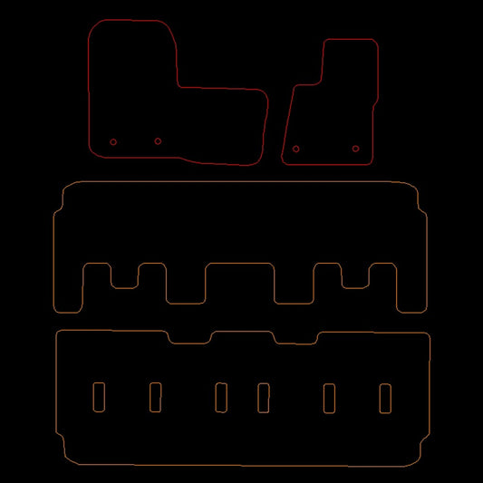 FordTourneo2019to2023CustomMinibusAutomaticL1SWBVanMatsfullset-Passclips17.5cmFloorMats