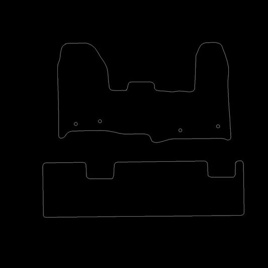 FordTransitCustom2018to2020AutomaticwithRearforsingleslidingdoorFloorMats