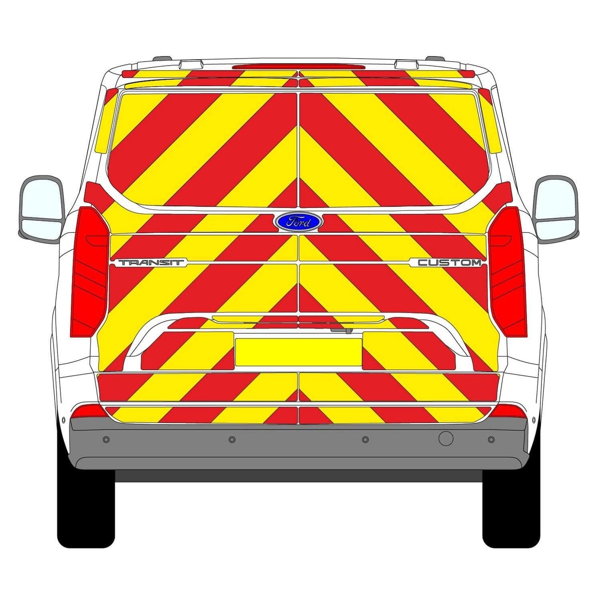 FordTransitCustomTailgateChevronKit(2023-Current)
