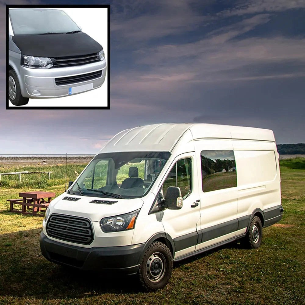 FordTransitVanMK8(Inc.Tipper)FullBonnetBra(2014-2020)Black