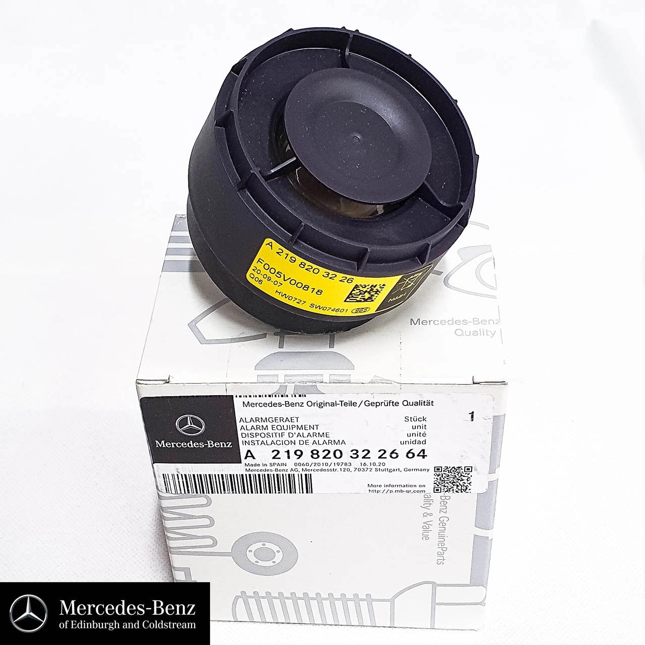 GenuineMercedes-BenzalarmsirenA2198203226