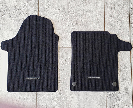 GenuineMercedes-BenzBlackRibbedCarpetMats-2-PieceFrontOnlyEQV,V-ClassVito