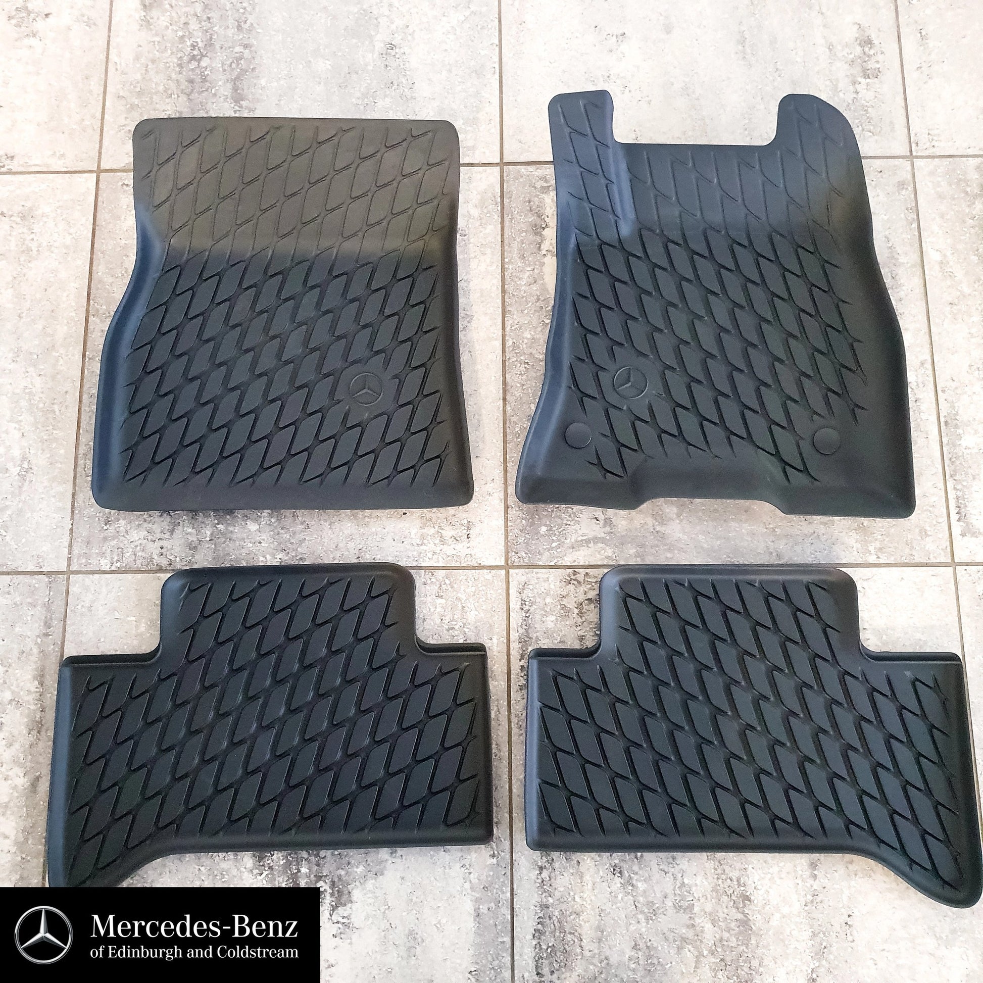 GenuineMercedes-BenzFloorMatTrays,DynamicSquaresAllSeasonMat,4-PieceForEQA