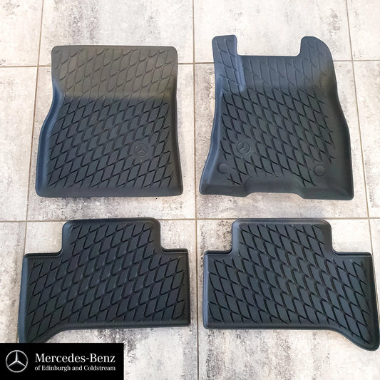 GenuineMercedes-BenzFloorMatTrays,DynamicSquaresAllSeasonMat,4-PieceForEQA