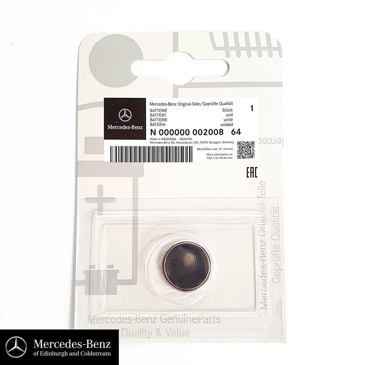 GenuineMercedes-BenzKeyFobBattery