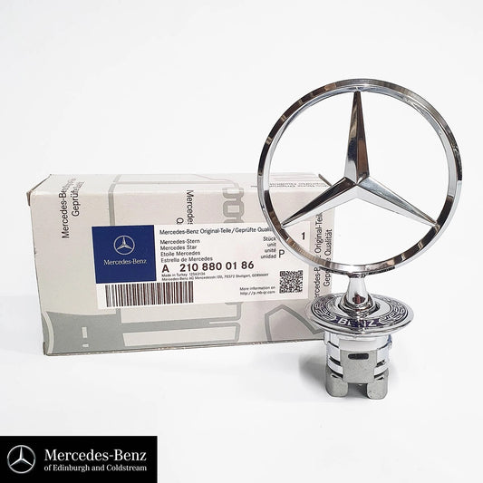 GenuineMercedes-BenzRaisedBonnetStar-ChromeWithLaurelCrest