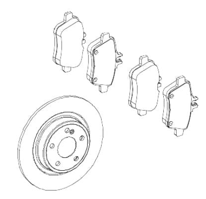 GenuineMercedes-BenzRearBrakeDiscs&PadsA-ClassW176ModelSeries