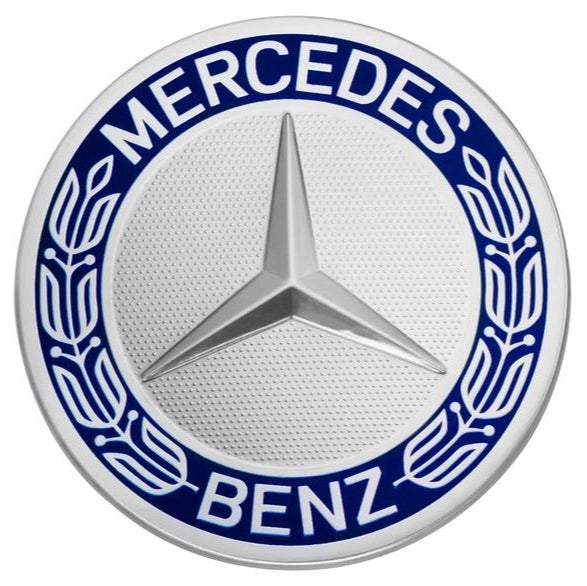 GenuineMercedes-BenzWheelTrimCover-HubCapStarWithLaurelWreath,ClassicDesign-Blue