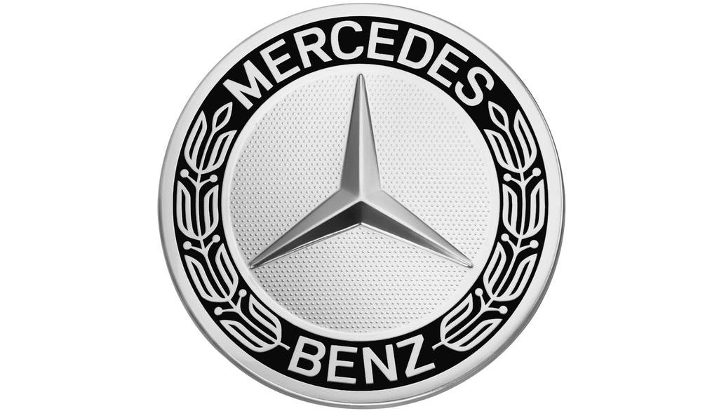 GenuineMercedes-BenzWheelTrimCover-HubCapStarWithLaurelWreath,ClassicDesign-Black