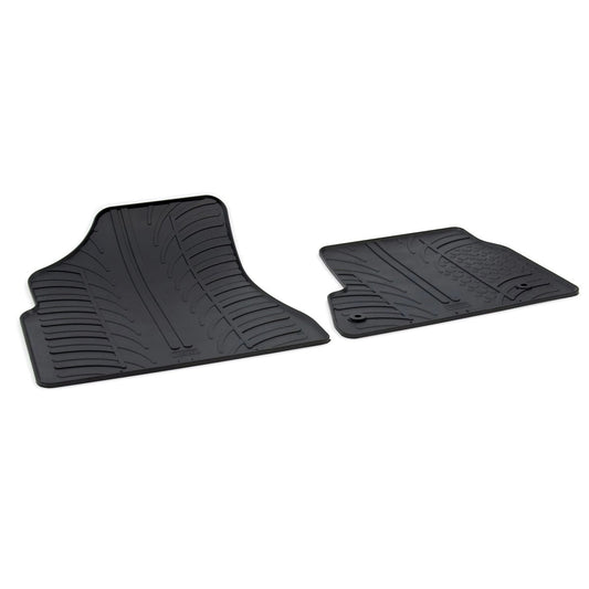 GledringTailoredBlackRubber2PieceFloorMatSettofitPeugeotPartnerVanMk.22008-2018