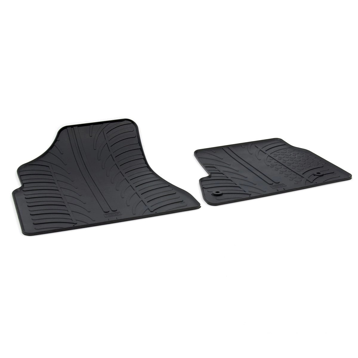 GledringTailoredBlackRubber2PieceFloorMatSettofitCitroenBerlingoVanMk.22008-2018