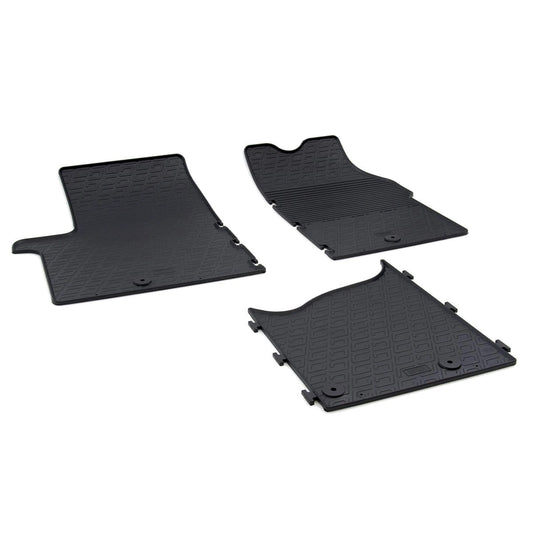 GledringTailoredBlackRubber3PieceFloorMatSettofitVauxhallVivaroVan2015-2019