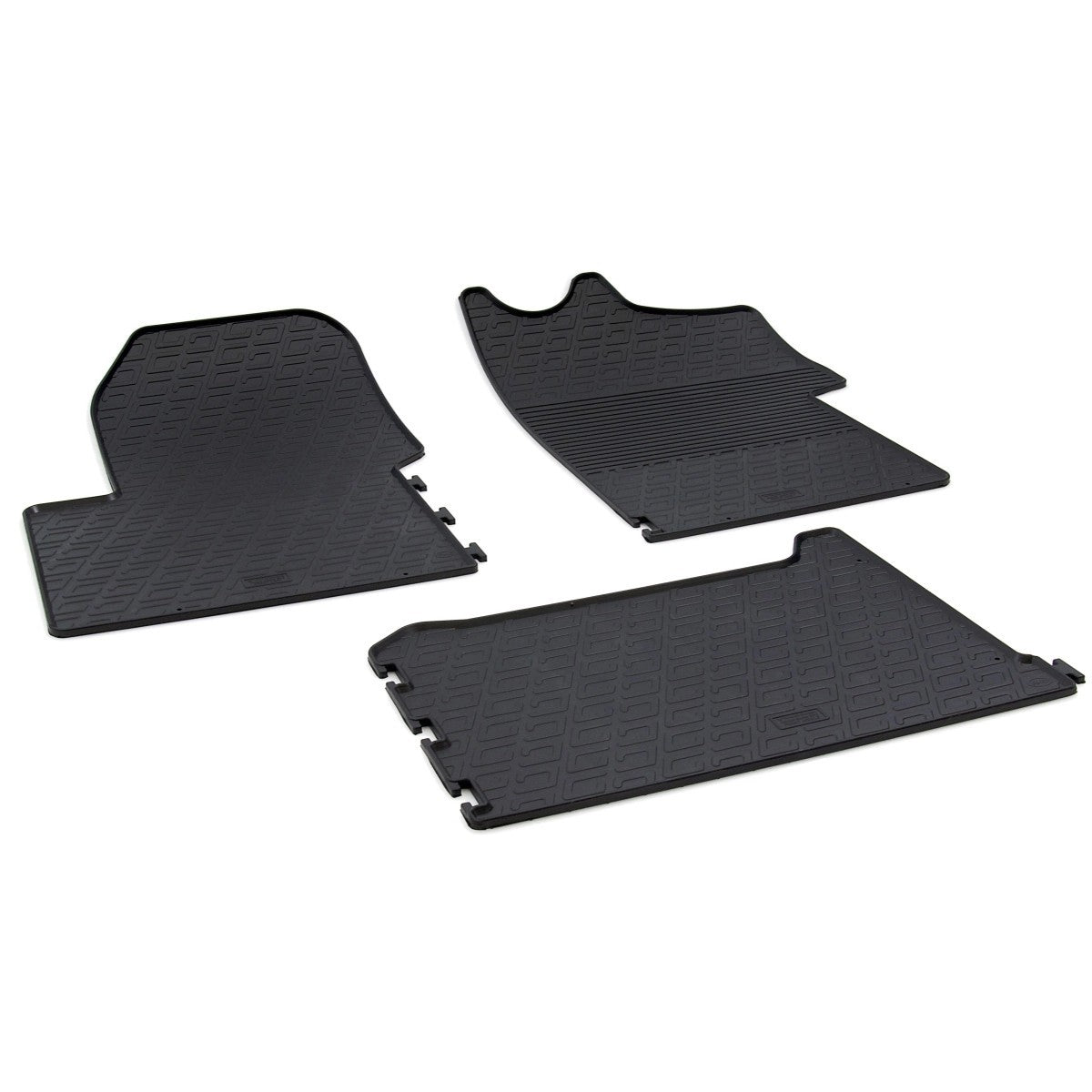 GledringTailoredBlackRubber3PieceFloorMatSettofitRenaultMasterVanMk.32010-2024