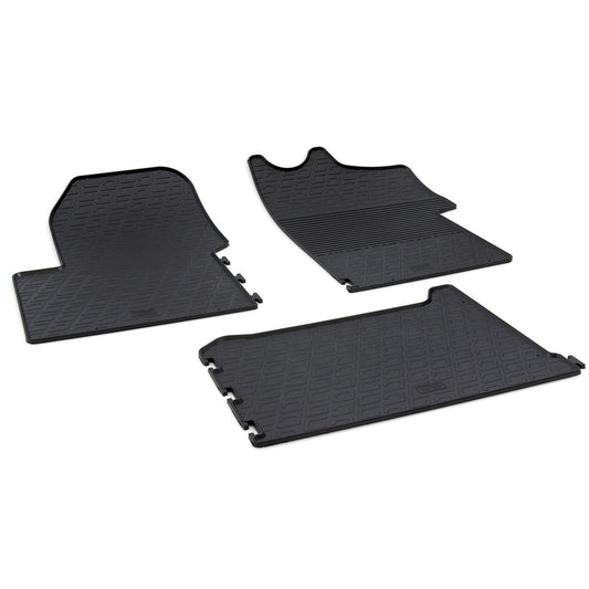 GledringTailoredBlackRubber3PieceFloorMatSettofitRenaultMasterVanMk.32010-2024