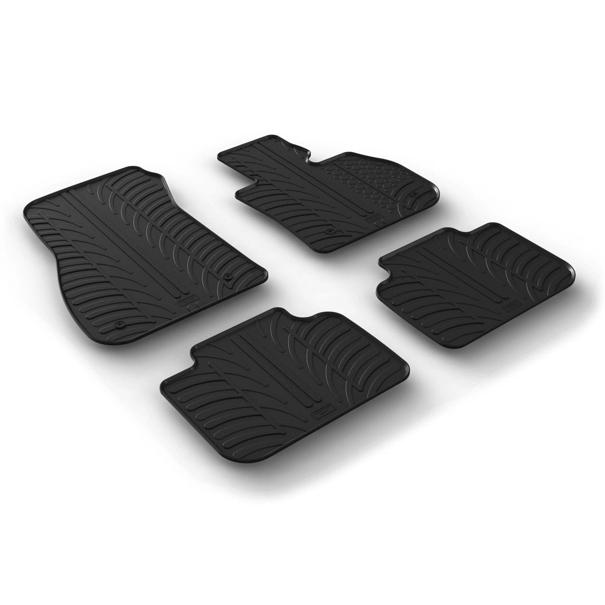 GledringTailoredBlackRubber4PieceFloorMatSettofitBMWX1(F48)2015-2022