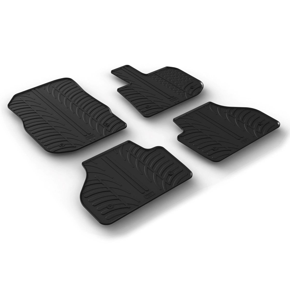 GledringTailoredBlackRubber4PieceFloorMatSettofitBMWX4(G02)2018-2026