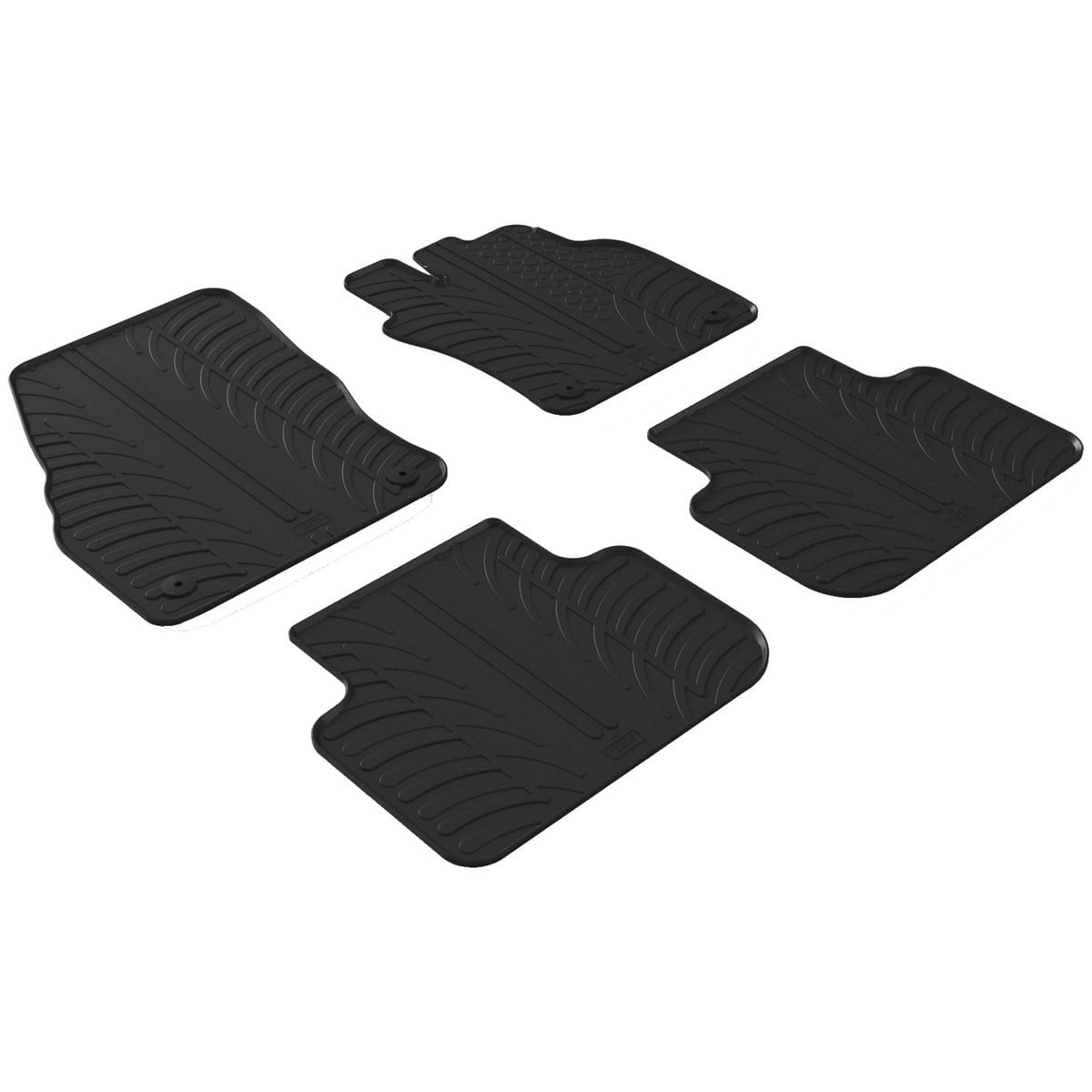 GledringTailoredBlackRubber4PieceFloorMatSettofitAudiQ3SUV&SportbackMk.22019-2025