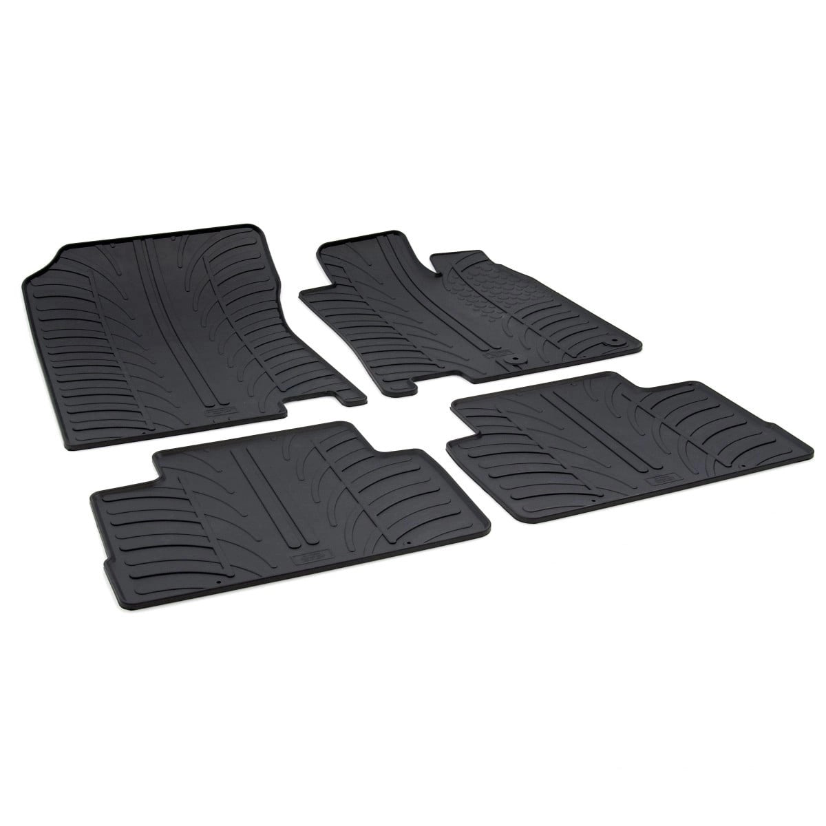 GledringTailoredBlackRubber4PieceFloorMatSettofitNissanQashqaiMk.22014-2021