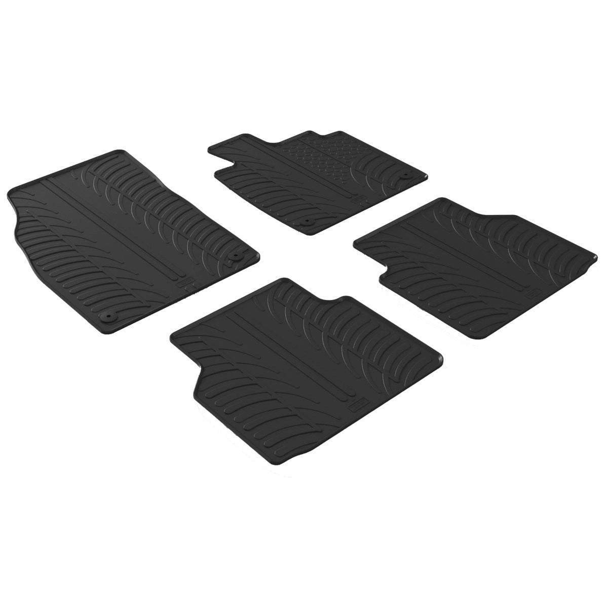 GledringTailoredBlackRubber4PieceFloorMatSettofitAudiQ4e-tronSUV2021-2026