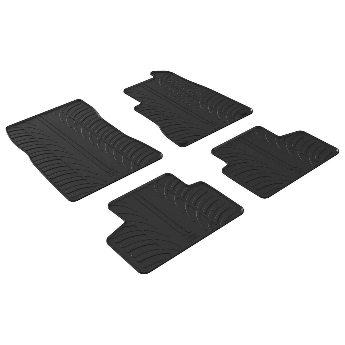 GledringTailoredBlackRubber4PieceFloorMatSettofitMercedesGLB(X247)2020-2026