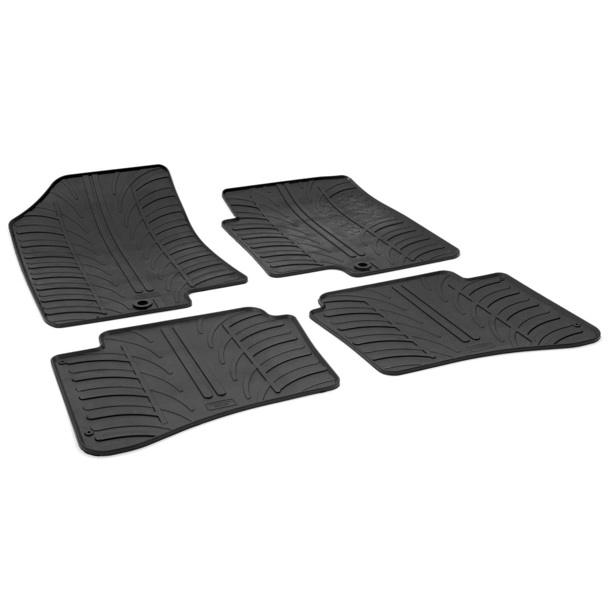 GledringTailoredBlackRubber4PieceFloorMatSettofitHyundaii20(5Door)Mk.22015-2020