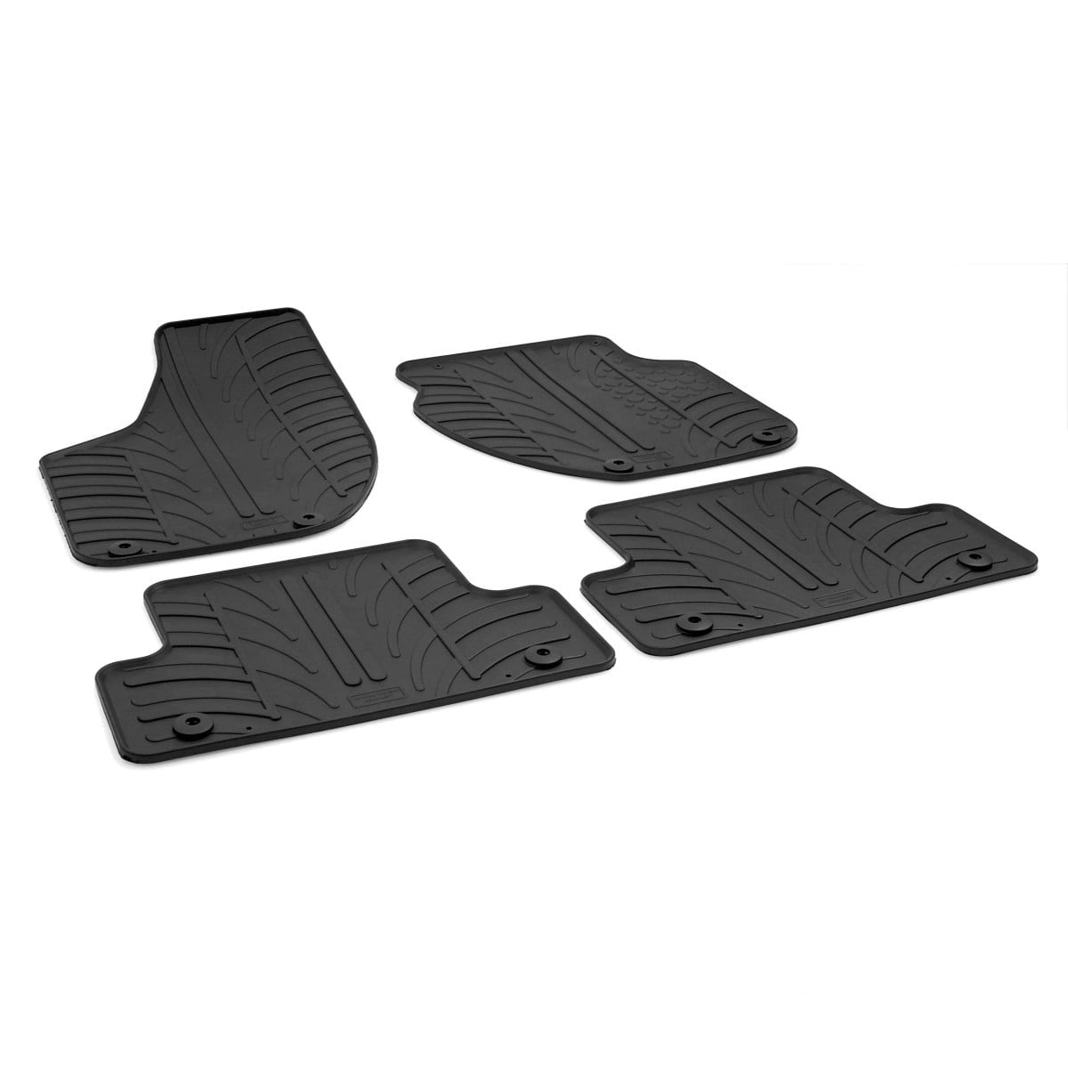 GledringTailoredBlackRubber4PieceFloorMatSettofitVolvoV40(Manual)2012-2019