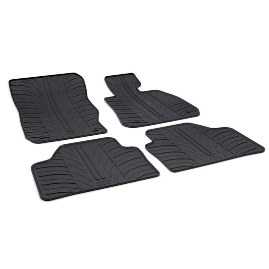GledringTailoredBlackRubber4PieceFloorMatSettofitBMWX1(E84)2009-2015