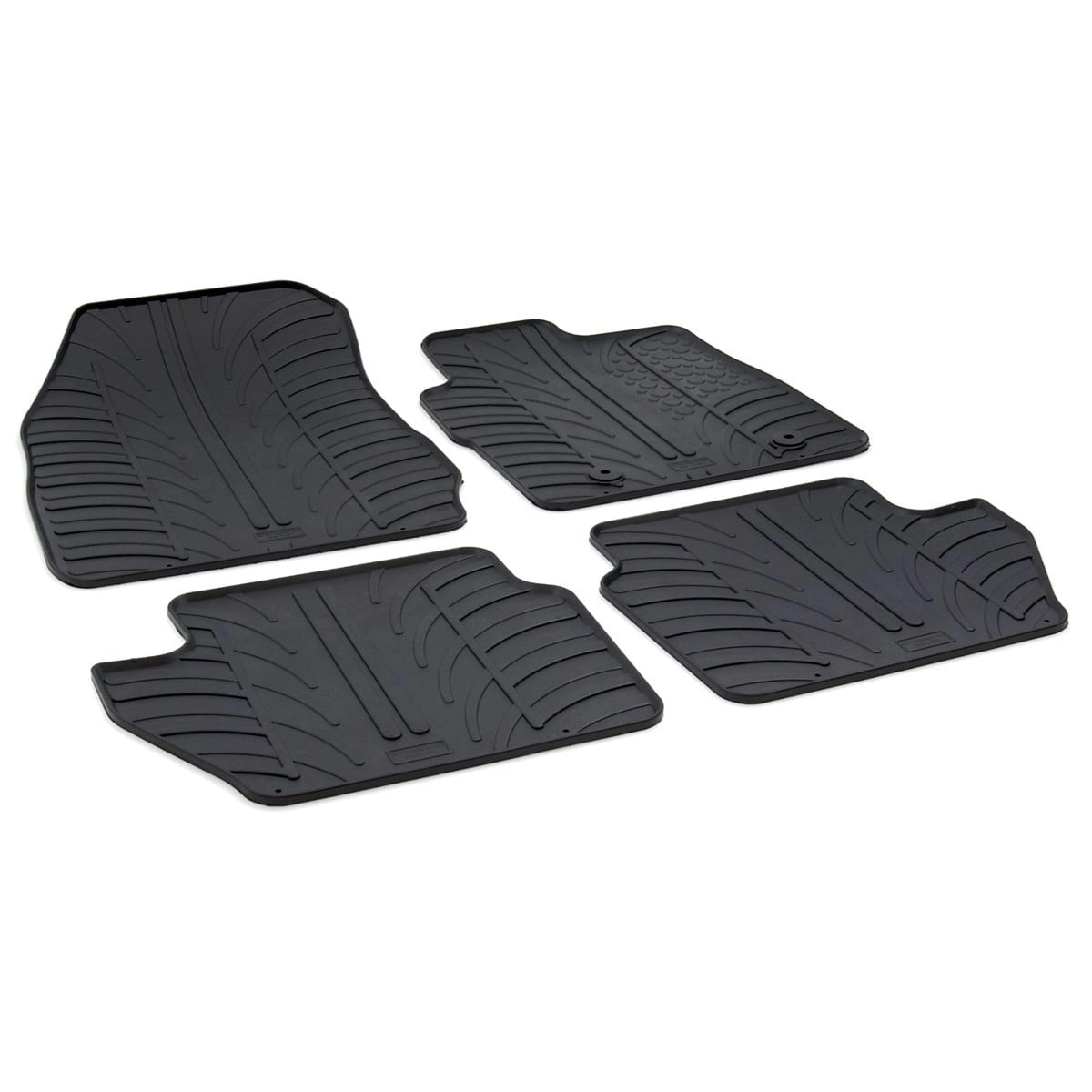 GledringTailoredBlackRubber4PieceFloorMatSettofitFordEcoSport2013-2023