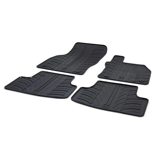 GledringTailoredBlackRubber4PieceFloorMatSettofitVolkswagenGolf(5Door)Mk.72013-2020