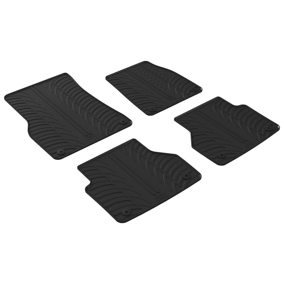GledringTailoredBlackRubber4PieceFloorMatSettofitAudiA6Saloon(C8)2019-2025