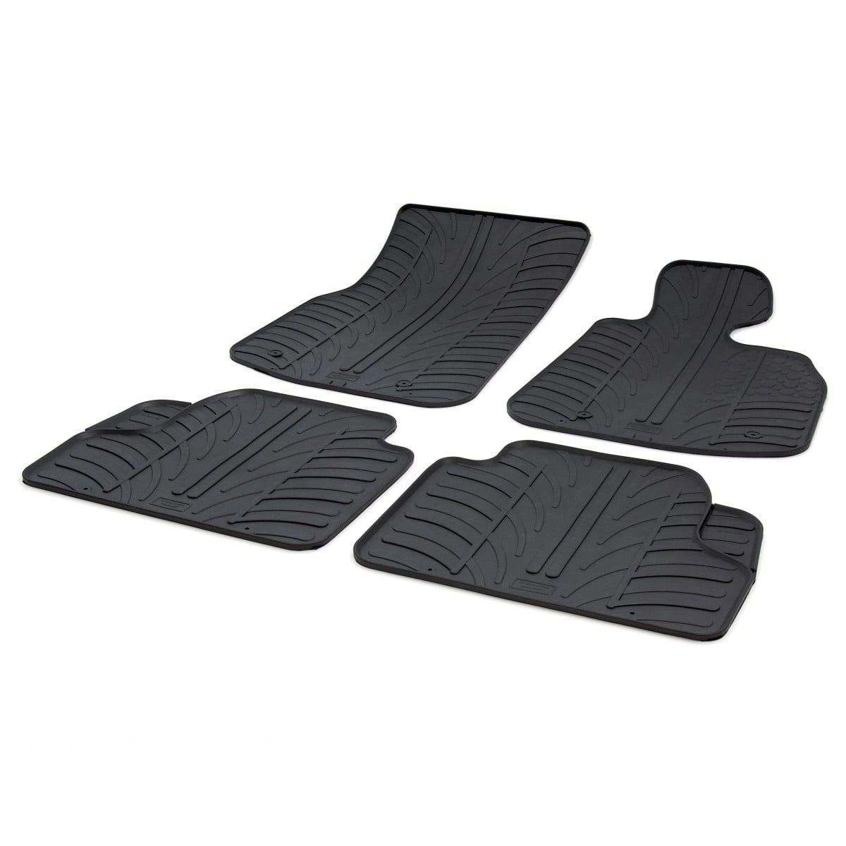 GledringTailoredBlackRubber4PieceFloorMatSettofitBMW4SeriesGranCoupe(F36)2014-2020