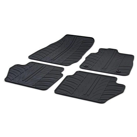 GledringTailoredBlackRubber4PieceFloorMatSettofitFordFiestaMk.72008-2017