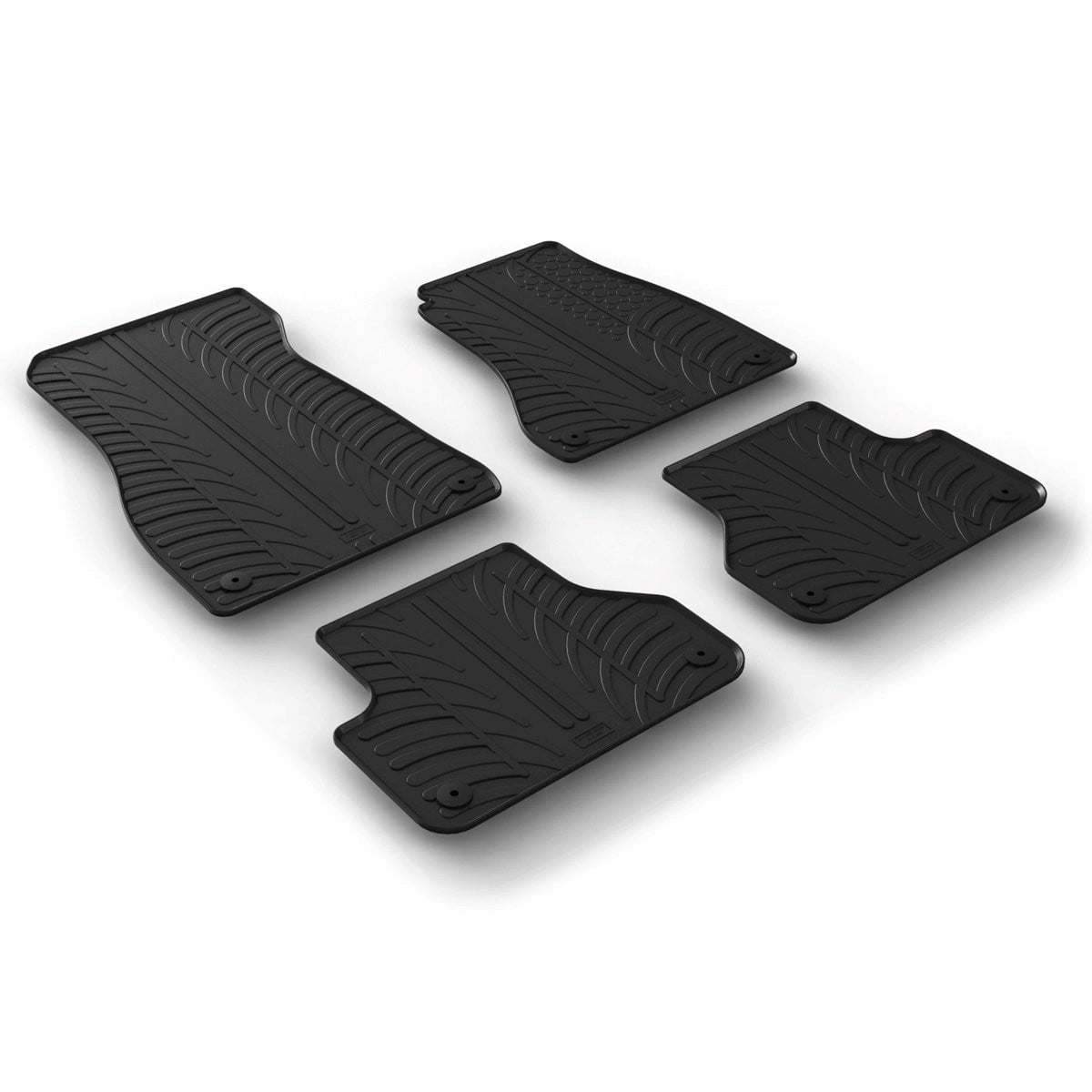 GledringTailoredBlackRubber4PieceFloorMatSettofitAudiA4Saloon&A4Avant(B9)2016-2024