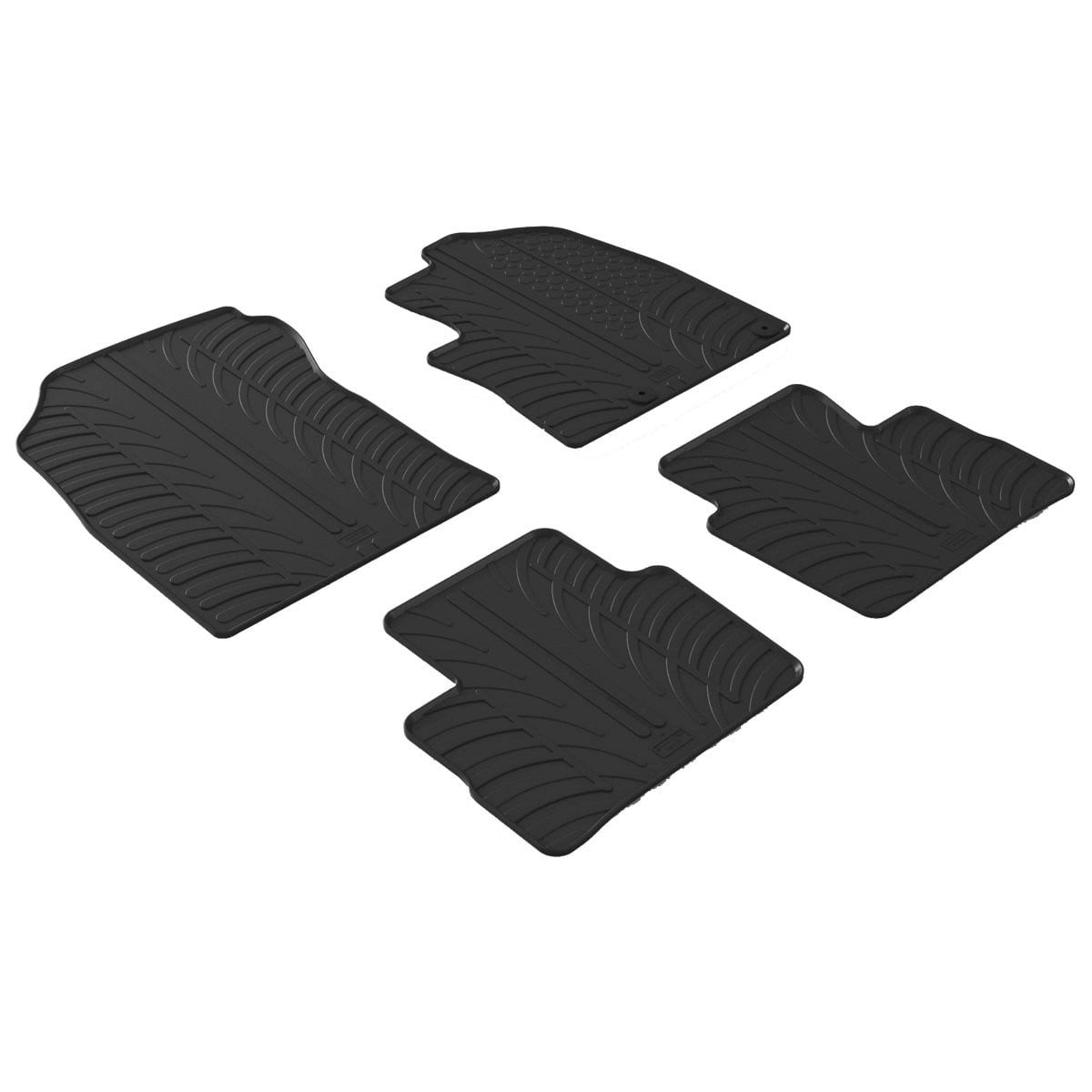 GledringTailoredBlackRubber4PieceFloorMatSettofitNissanQashqaiMk.32021-2026