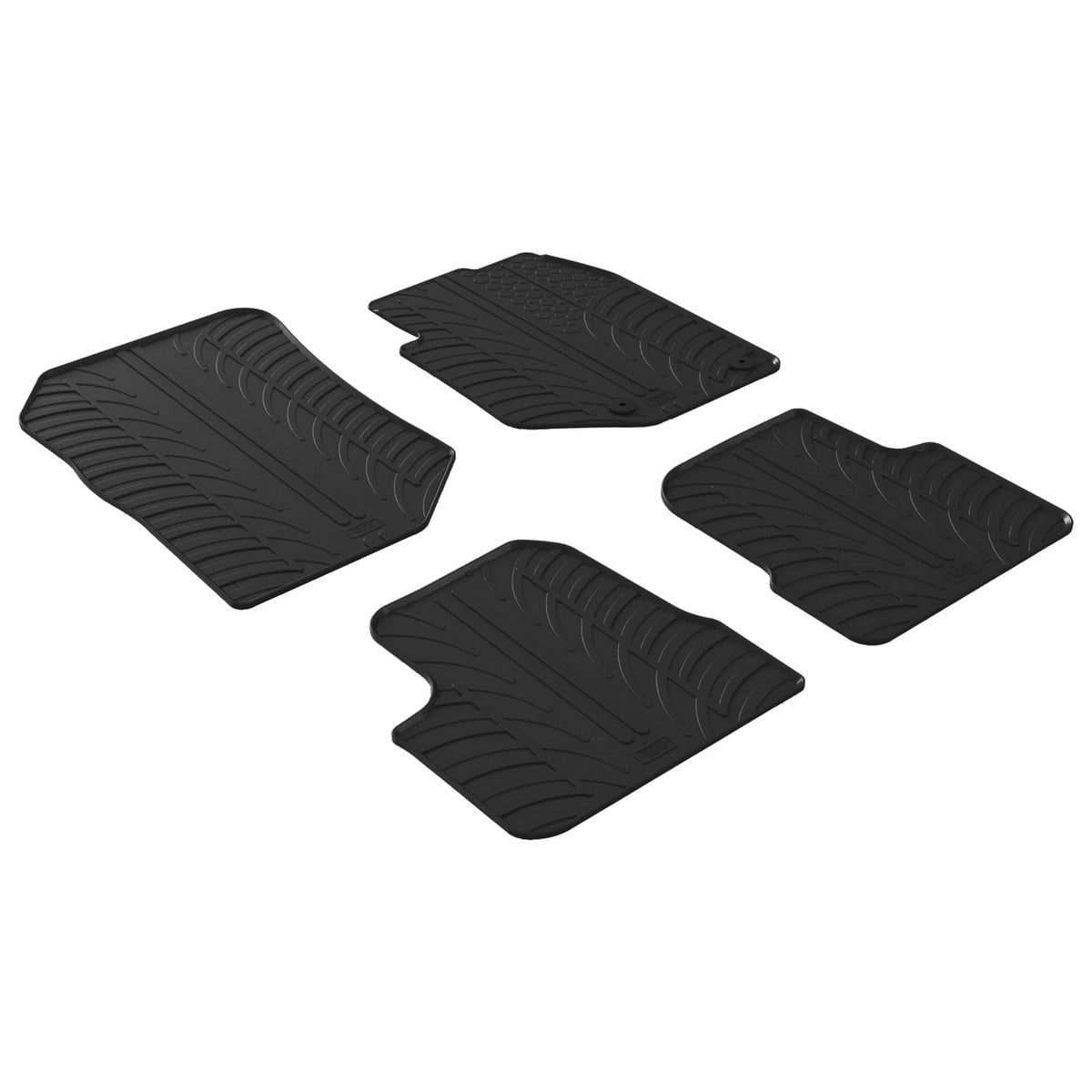 GledringTailoredBlackRubber4PieceFloorMatSettofitPeugeot208Mk.2(Excl.E-208)2019-2026