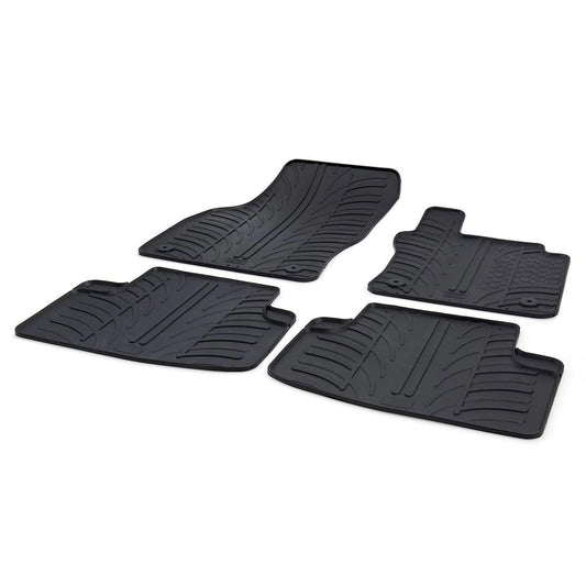 GledringTailoredBlackRubber4PieceFloorMatSettofitVolkswagenGolfSV2014-2020