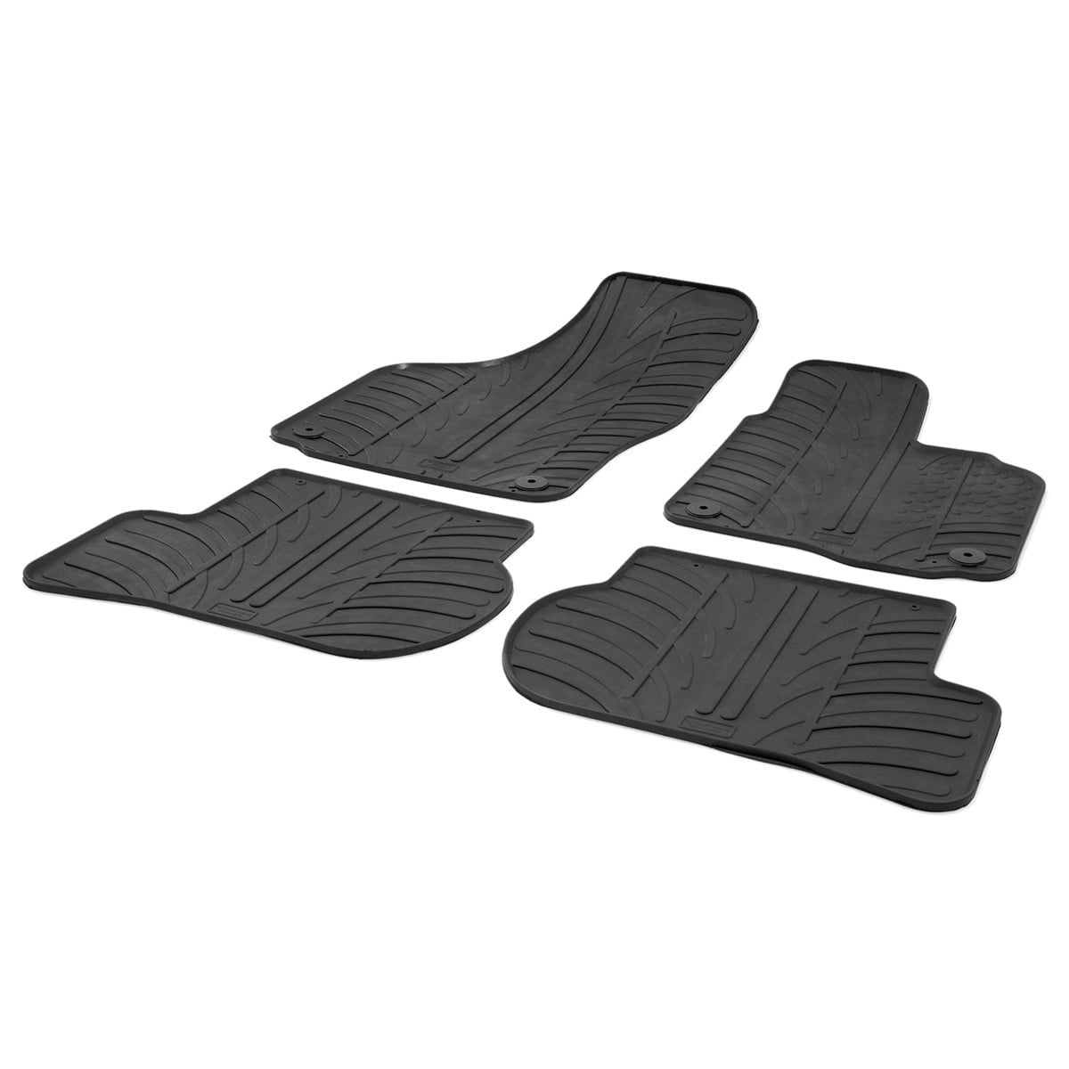 GledringTailoredBlackRubber4PieceFloorMatSettofitSkodaOctaviaMk.22004-2013