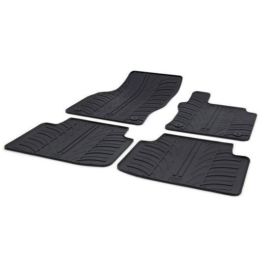 GledringTailoredBlackRubber4PieceFloorMatSettofitVolkswagenPassatMk.82015-2023