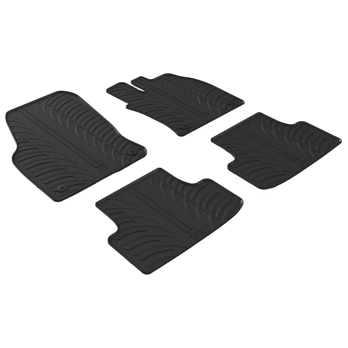 GledringTailoredBlackRubber4PieceFloorMatSettofitSeatAteca2016-2026
