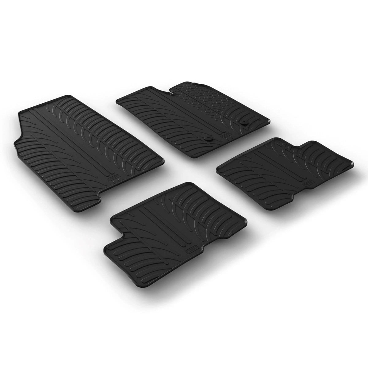 GledringTailoredBlackRubber4PieceFloorMatSettofitDaciaDusterMk.22018-2024